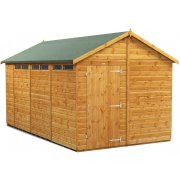 Power 14x8 Apex Secure Garden Shed - Single Door